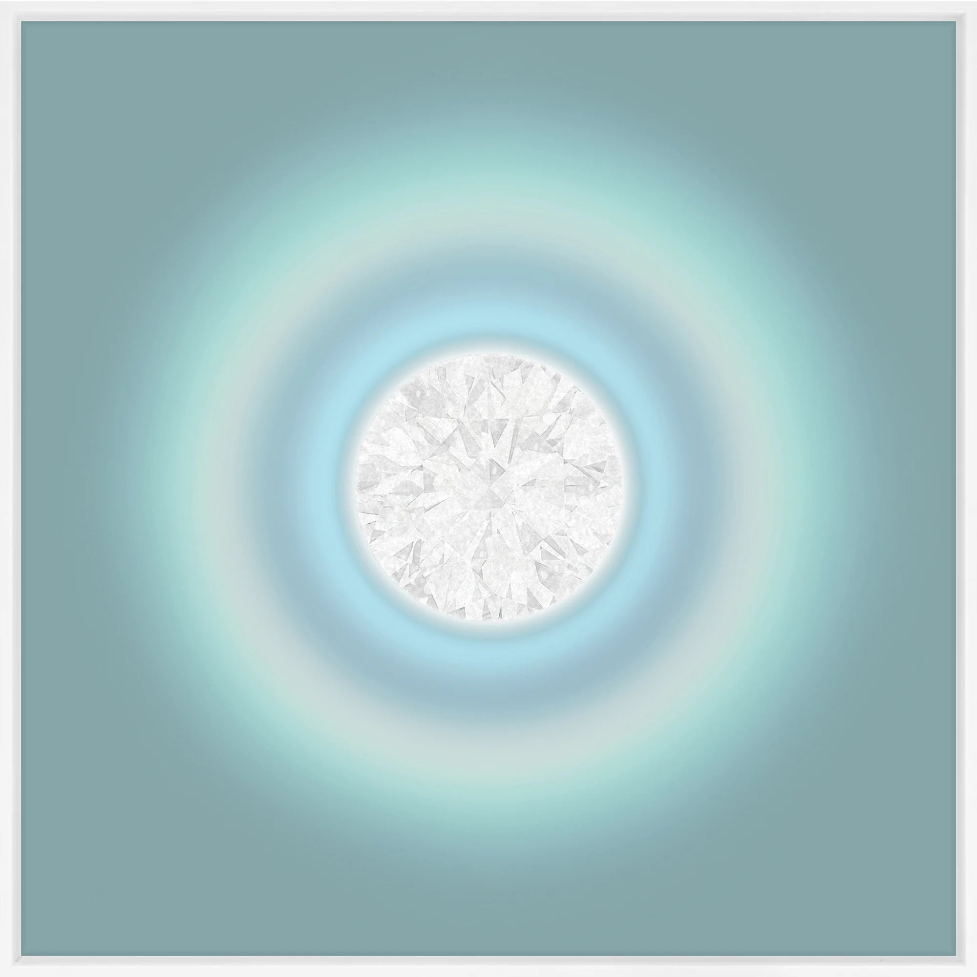 Lauren Baker - Auric Field - Aqua Mint, 2023 (Framed)