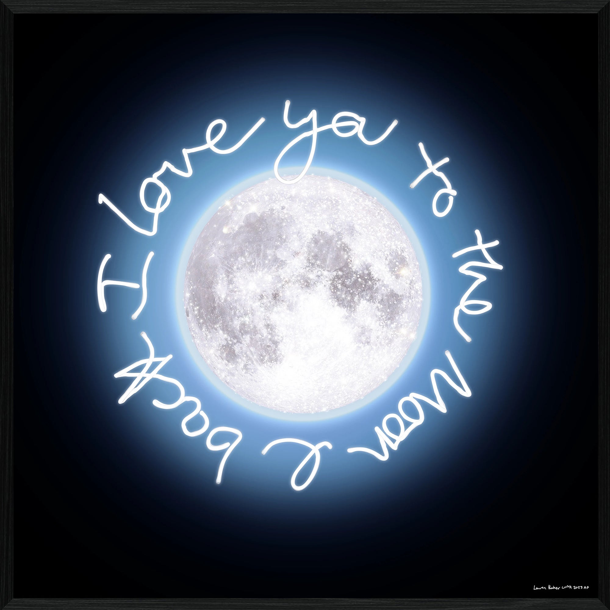 Lauren Baker - Blue Moon - Artist Proof ( I love you to the Moon and Back)