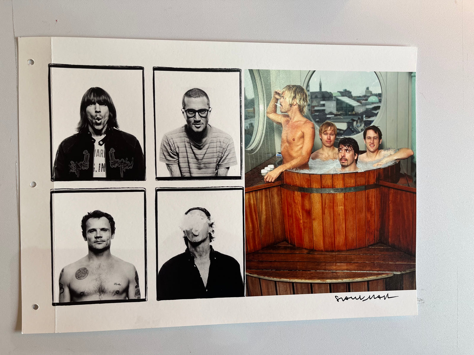 Foo Fighters x Red Hot Chilli Peppers  -Rare Test Print - 42 x 30cms