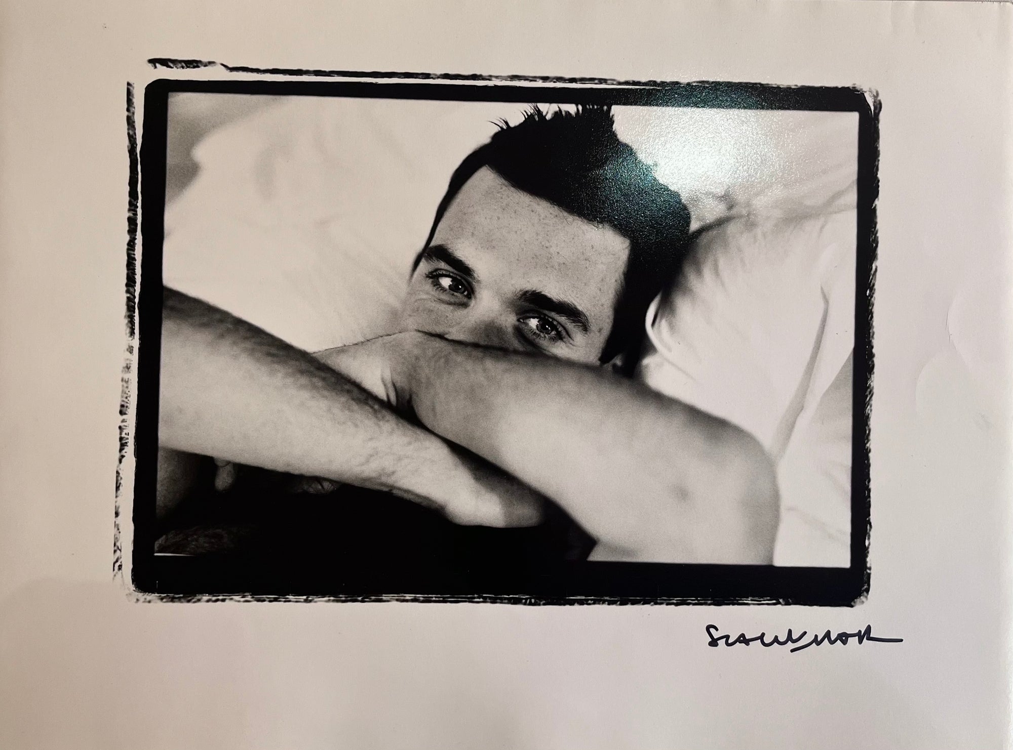 Robbie Williams - Somebody Someday Very Rare B & W Gelatin Silver - 31 x 41 cms