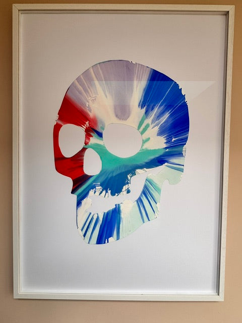 Damien Hirst - Skull (Spin Painting) (Framed)