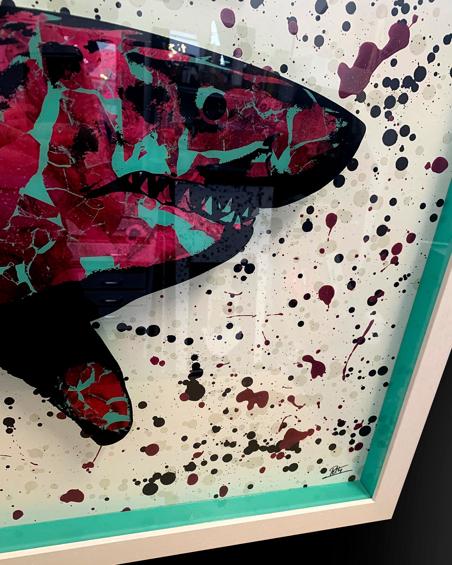 Mark Petty - Beautiful & Misunderstood (Pink marble leaf & Aqua)