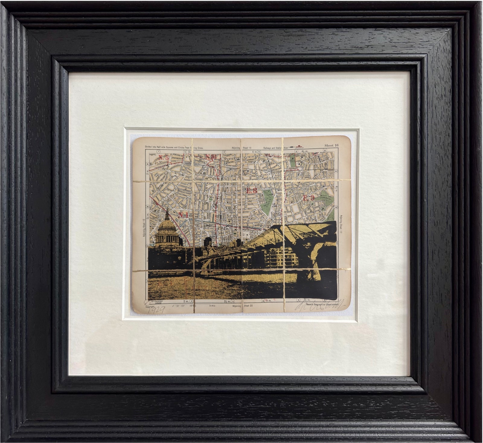 Angela Morris-Winmill - St Paul's & Millennium Bridge, Gold