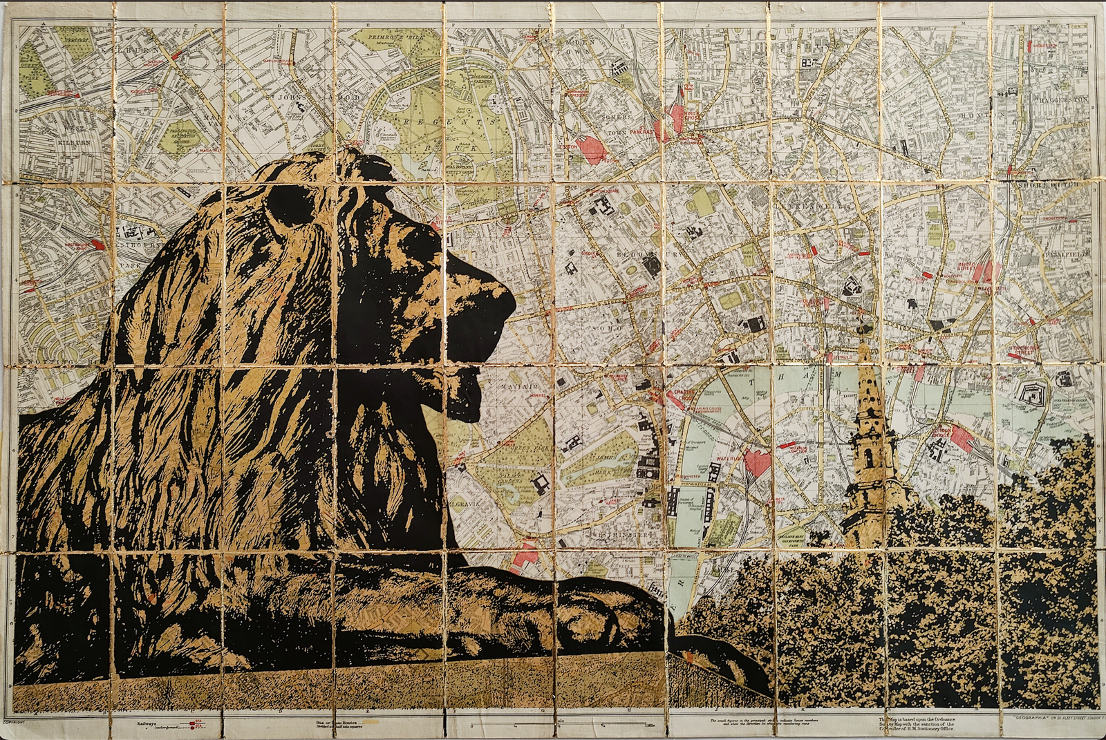 Angela Morris-Winmill - Landseer Lion - Gold