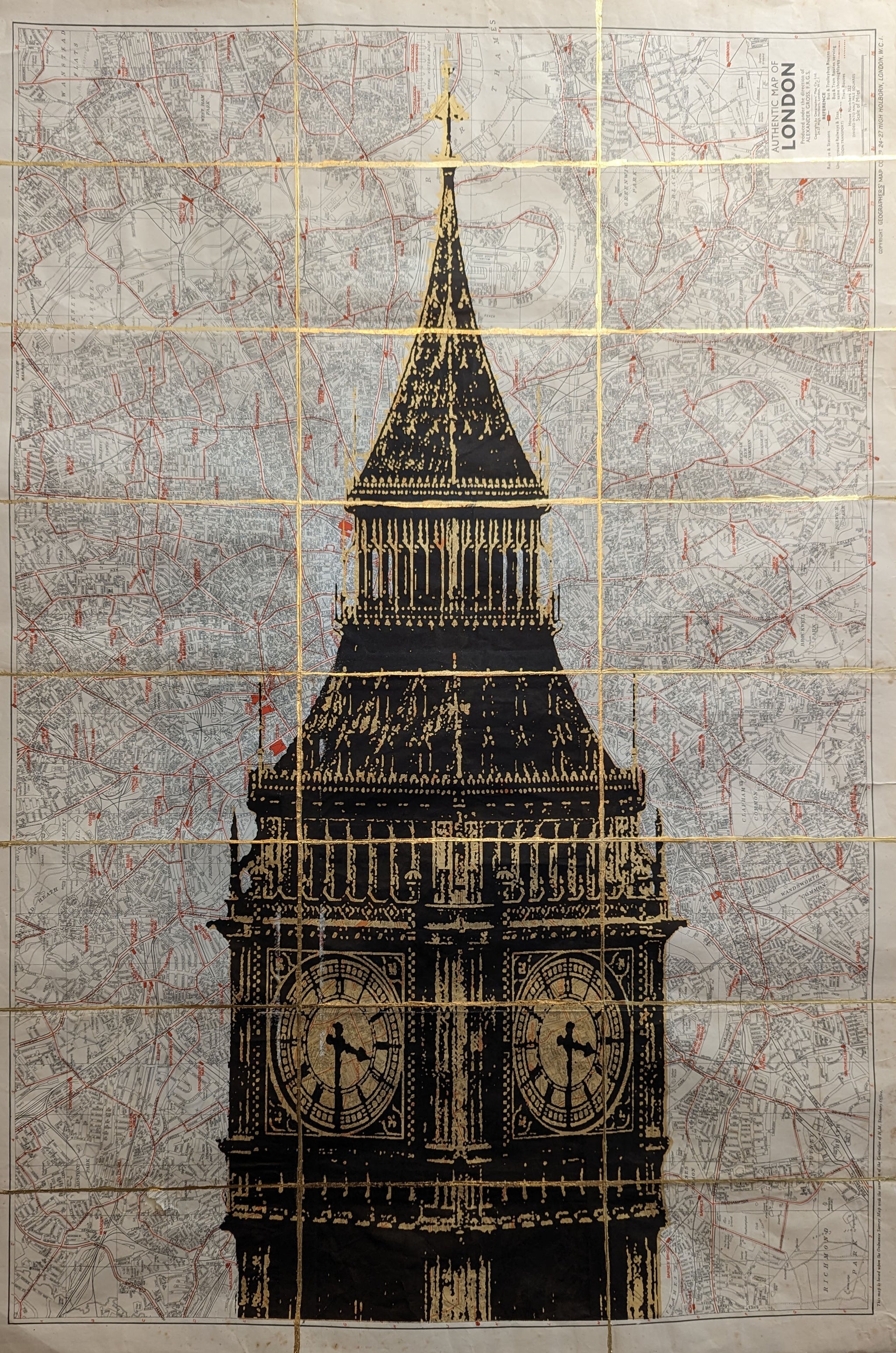 Angela Morris-Winmill - Big Ben, Gold - The Art Hound Gallery