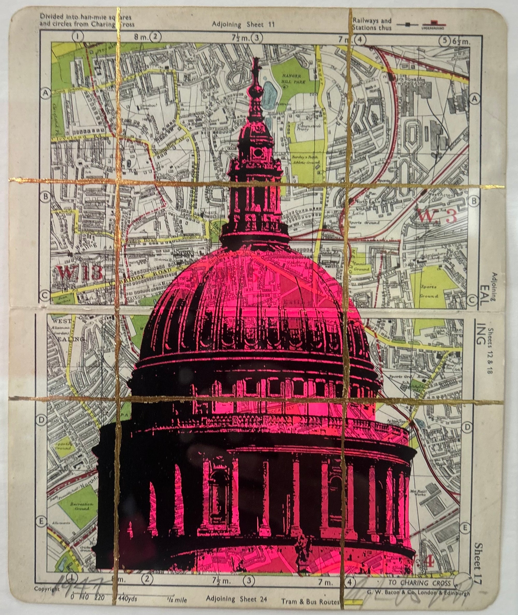 Angela Morris-Winmill - St Paul's, Pink (Unframed)