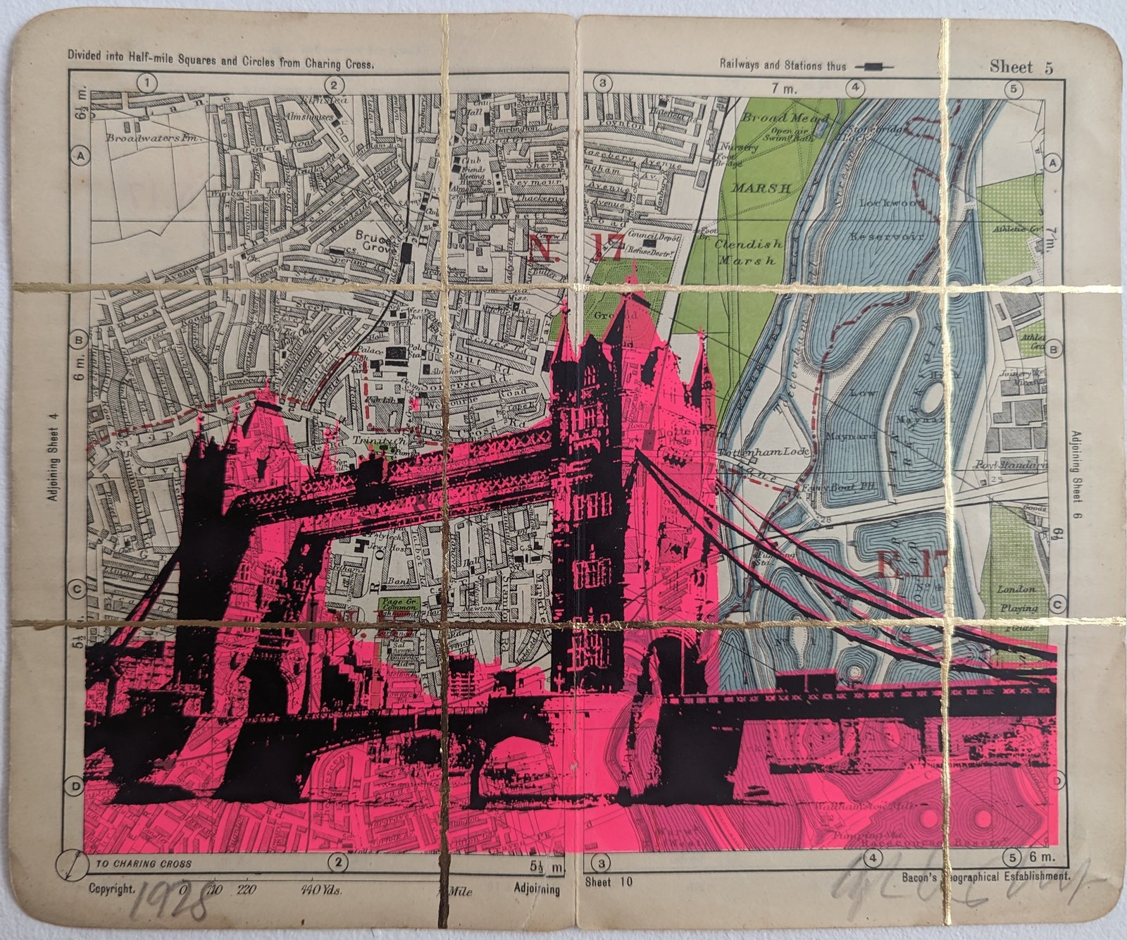 Angela Morris-Winmill - Tower Bridge, Pink