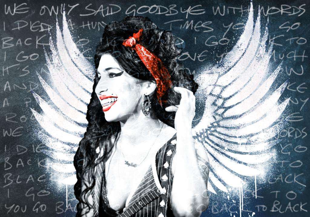 Scarlet Page x Naomi Wallens - Amy Winehouse - Back to Black - 40th Birthday (Limited Edition Print)