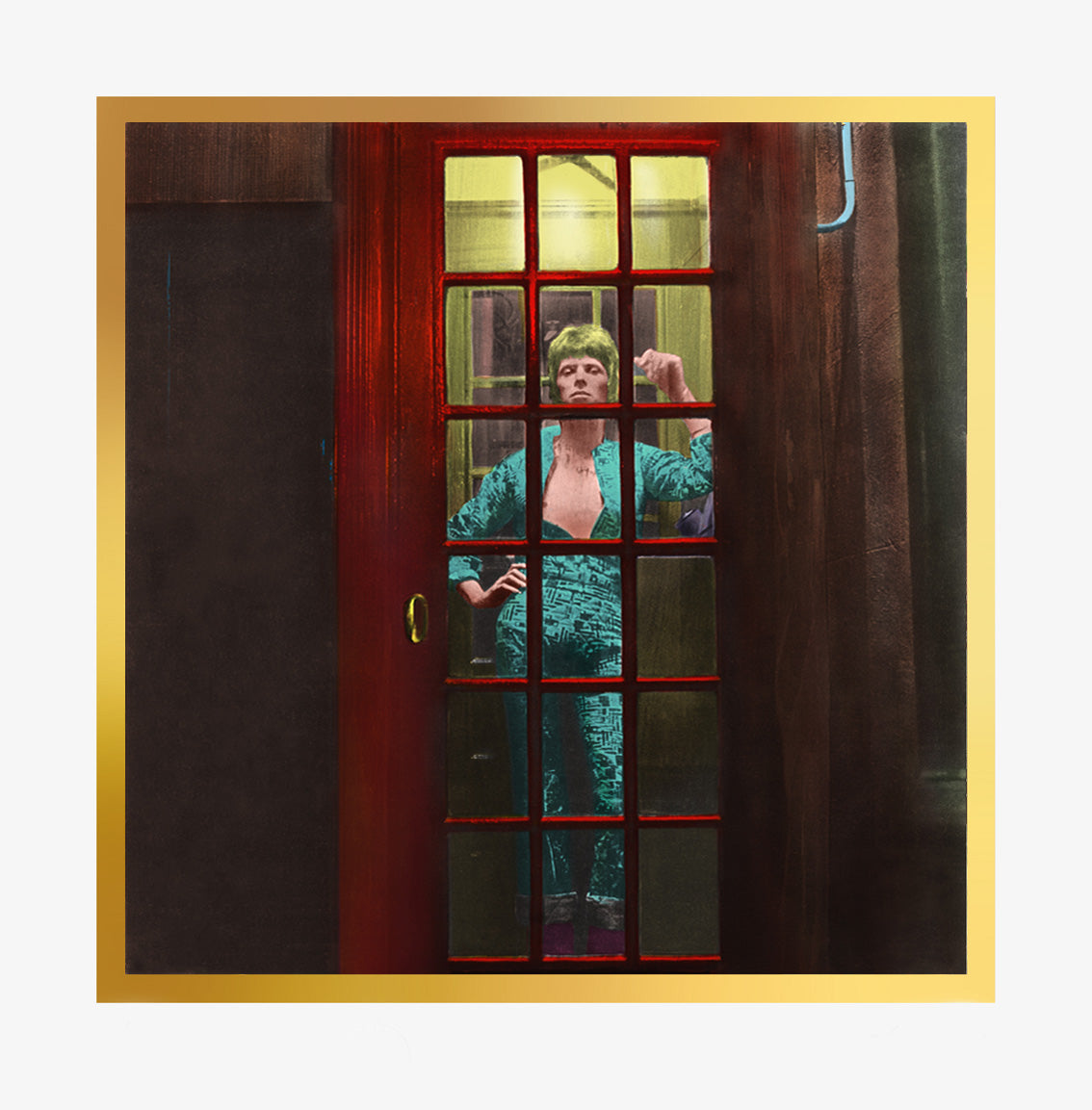 Terry Pastor - Ziggy Stardust 50th Anniversary Print - Phone Box (Gold Gilt)