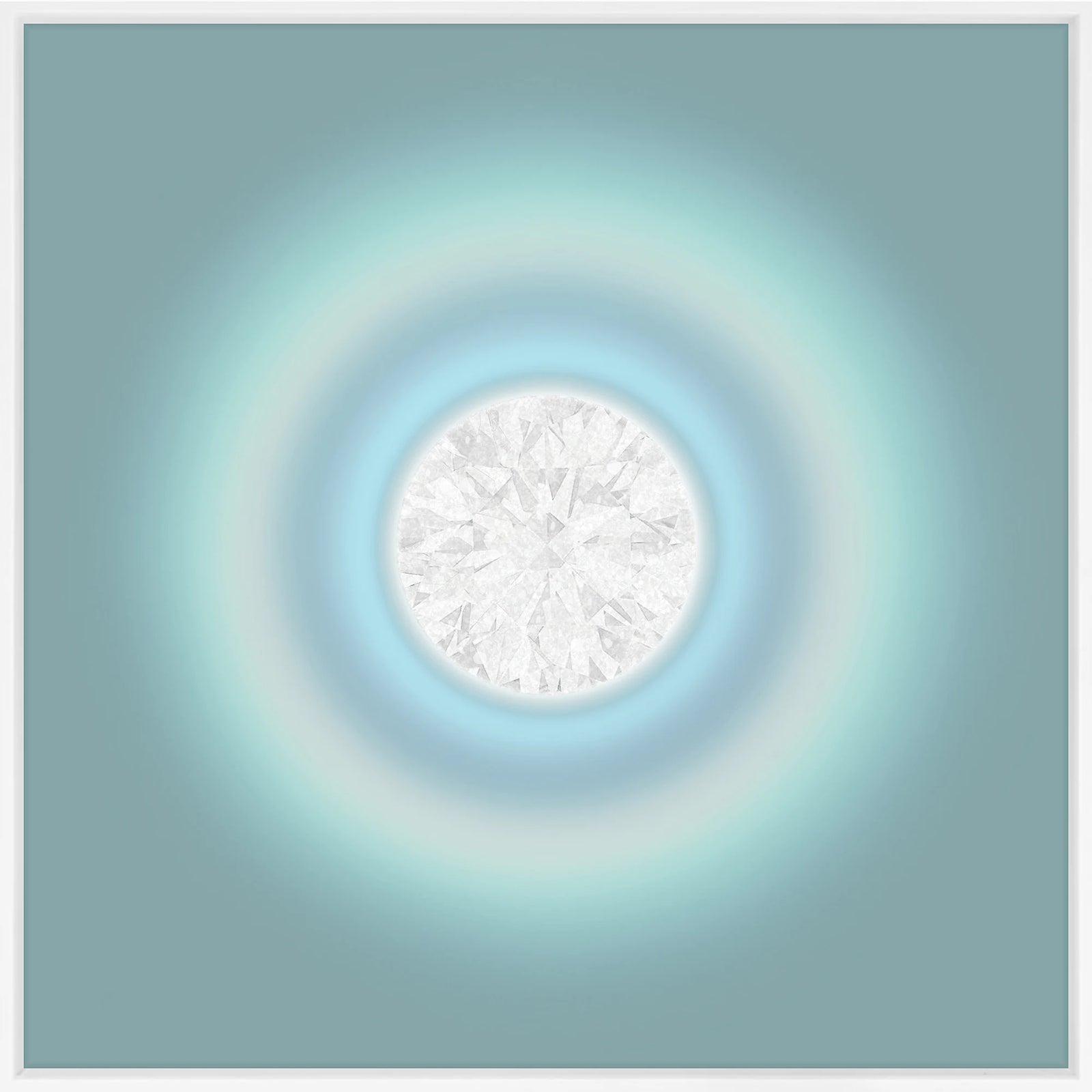 Lauren Baker - Auric Field - Aqua Mint, 2023 (Framed)