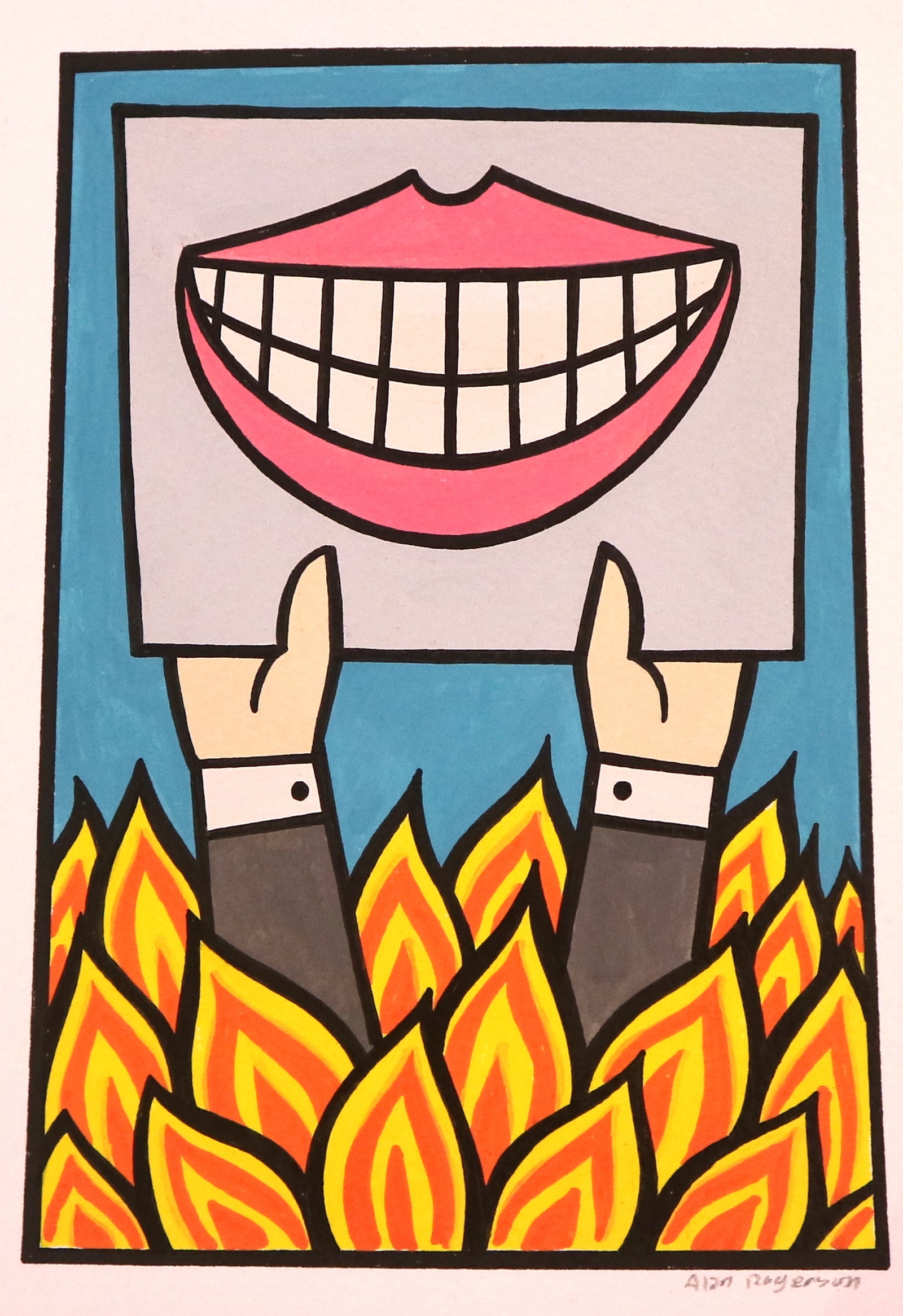 Alan Rogerson - Untitled mini painting 1 (Smile)