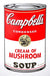 Andy Warhol / Sunday B Morning - Campbell's Soup Can, Series 1, Cream of Mushroom