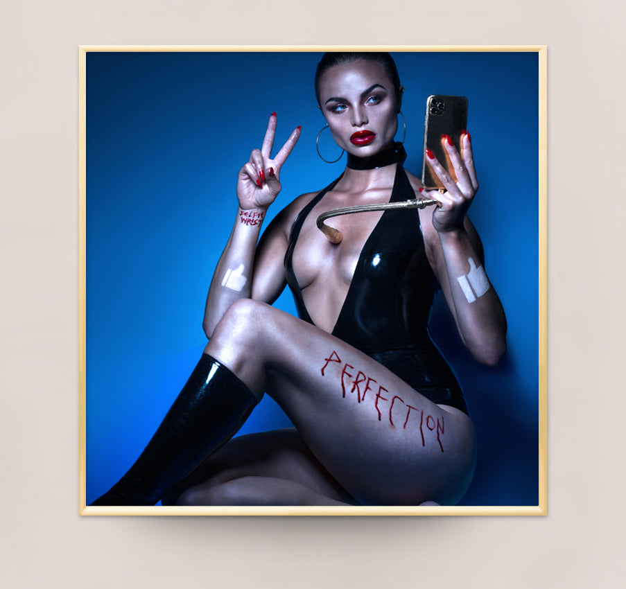 Naomi Wallens - Artificial Love - Original Photographic Work Custom Gold Leaf Framed