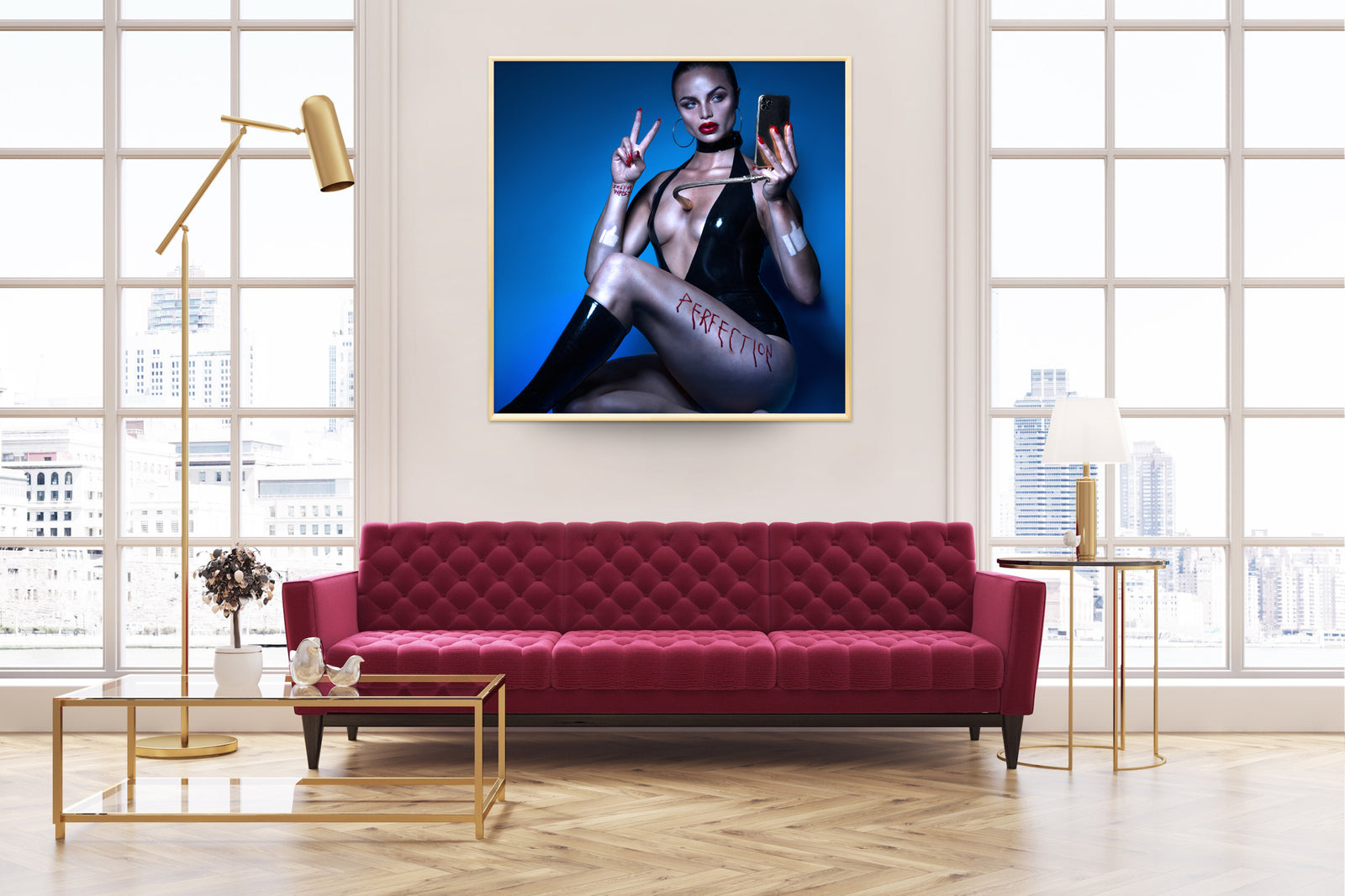 Naomi Wallens - Artificial Love - Original Photographic Work Custom Gold Leaf Framed