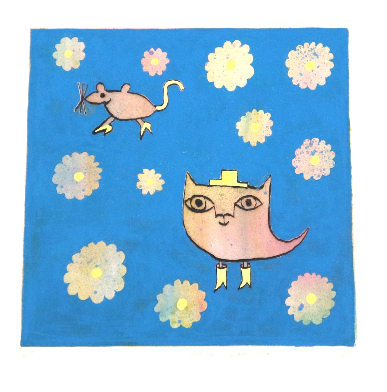 Basia Lautman - Cat And Mouse (Daisies)