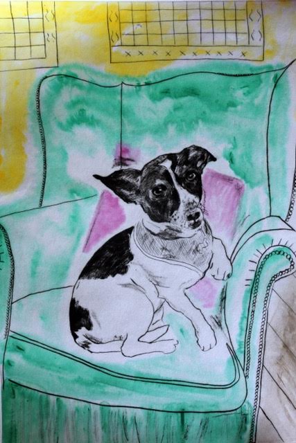 Basia Lautman -  Dog on Chair