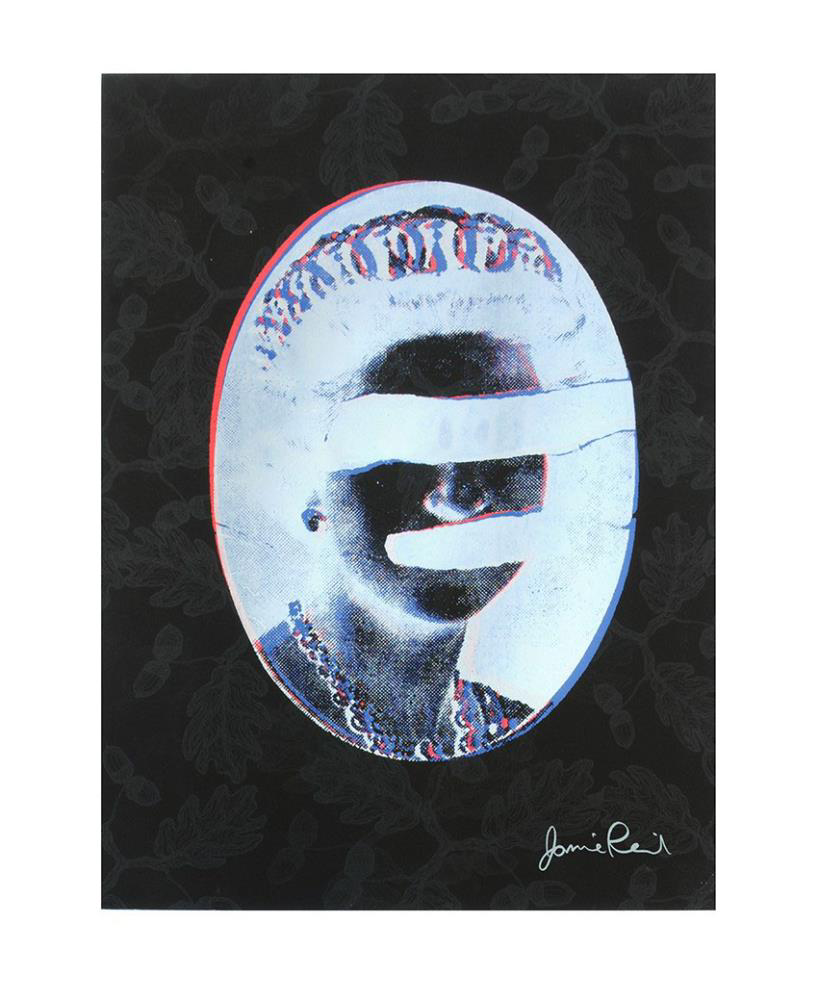 Jamie Reid - Black Queen in Red, Blue and Silver