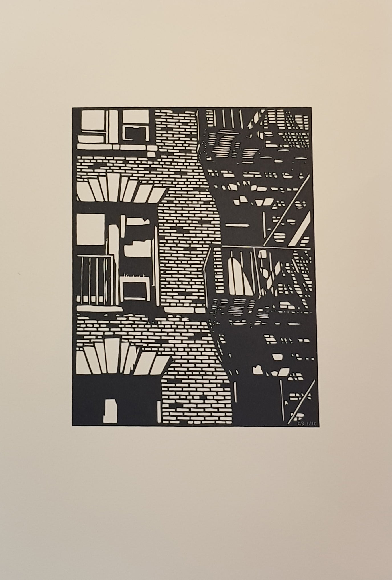 Callum Russell - Chinatown Bricks (Original Paper cut)