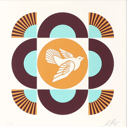 Shepard Fairey - Geometric Dove (White) - OBEY