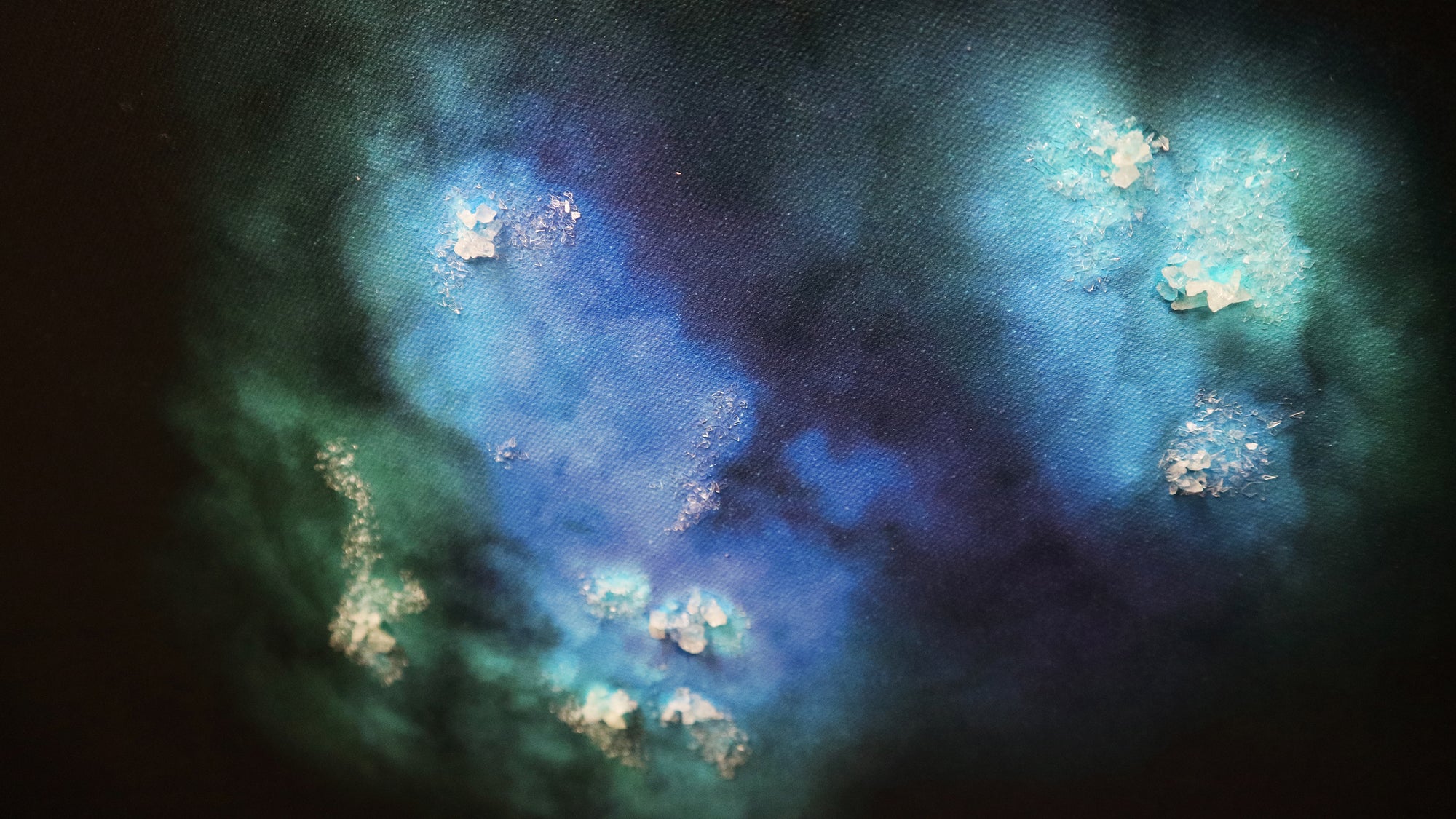 Lauren Baker - Galaxy Explosion (Crystal Rocks - Turquoise) (Framed)