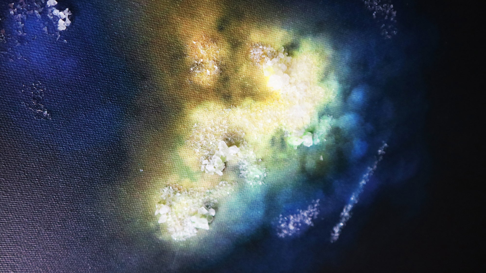Lauren Baker - Galaxy Explosion (Crystal Rocks - Yellow) (Framed)
