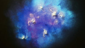 Lauren Baker - Galaxy Explosion (Crystal Rocks - Indigo) (Framed)