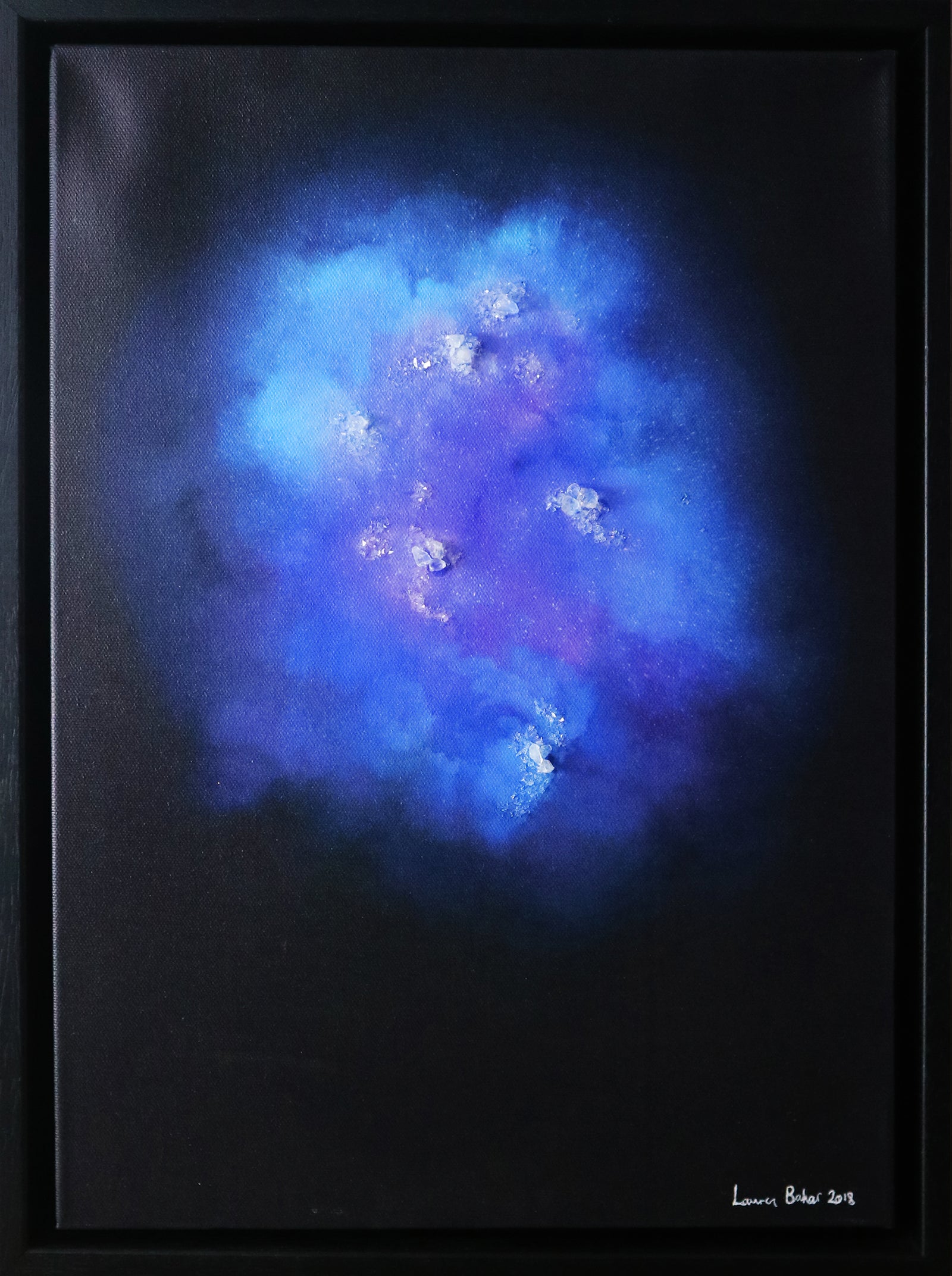 Lauren Baker - Galaxy Explosion (Crystal Rocks - Indigo) (Framed)