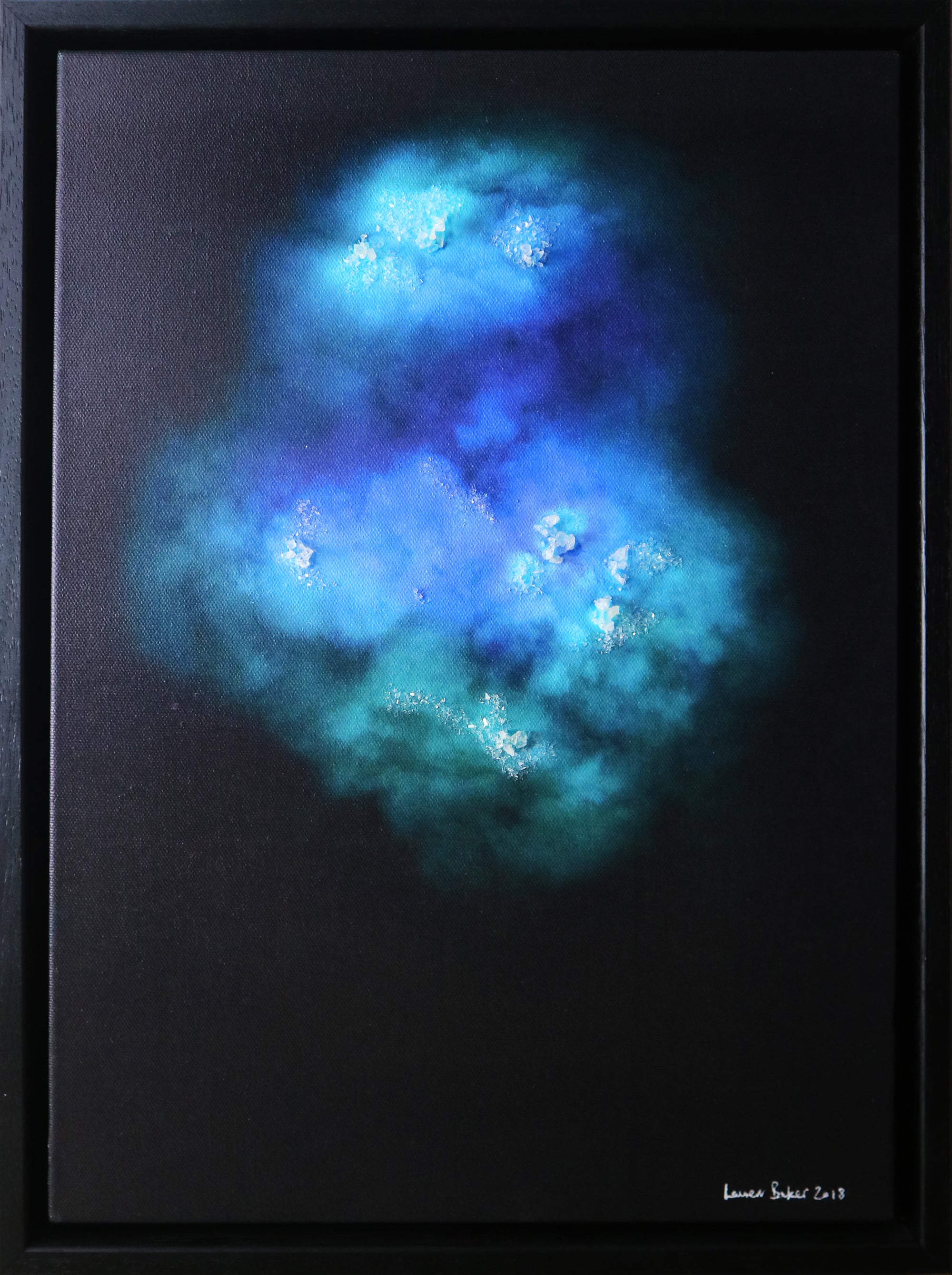 Lauren Baker - Galaxy Explosion (Crystal Rocks - Turquoise) (Framed)