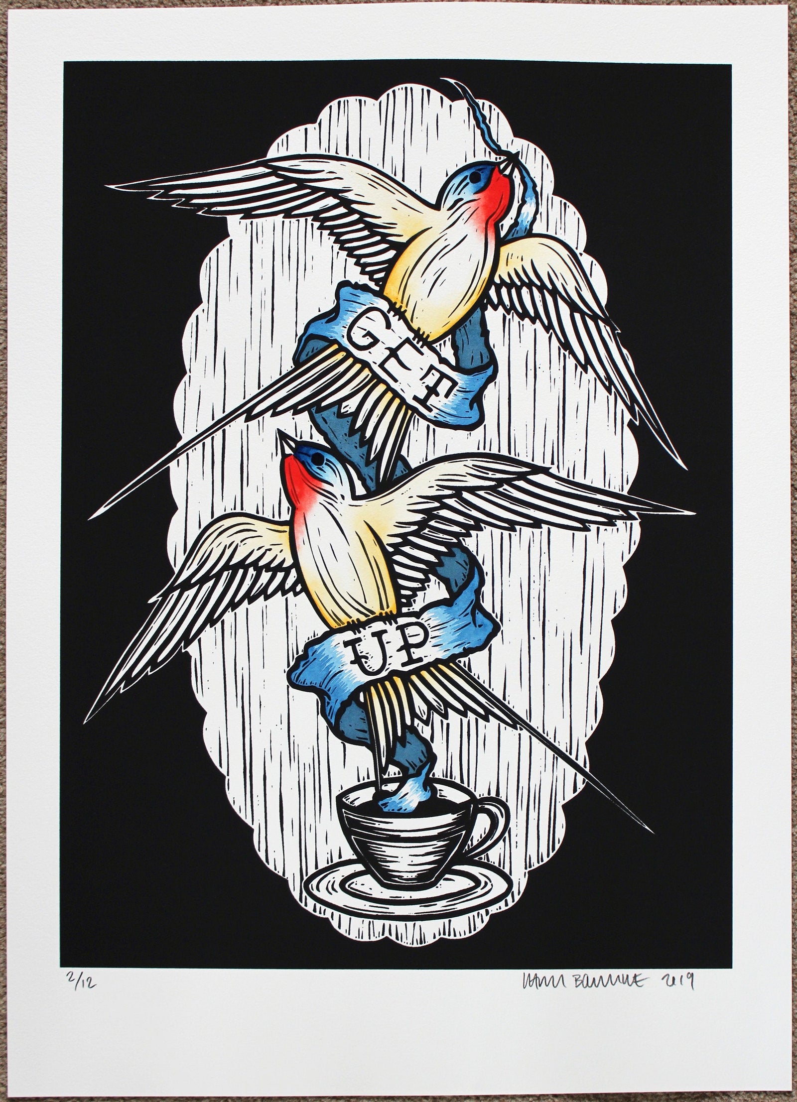 Chris Bourke - Get Up (Hand Coloured)