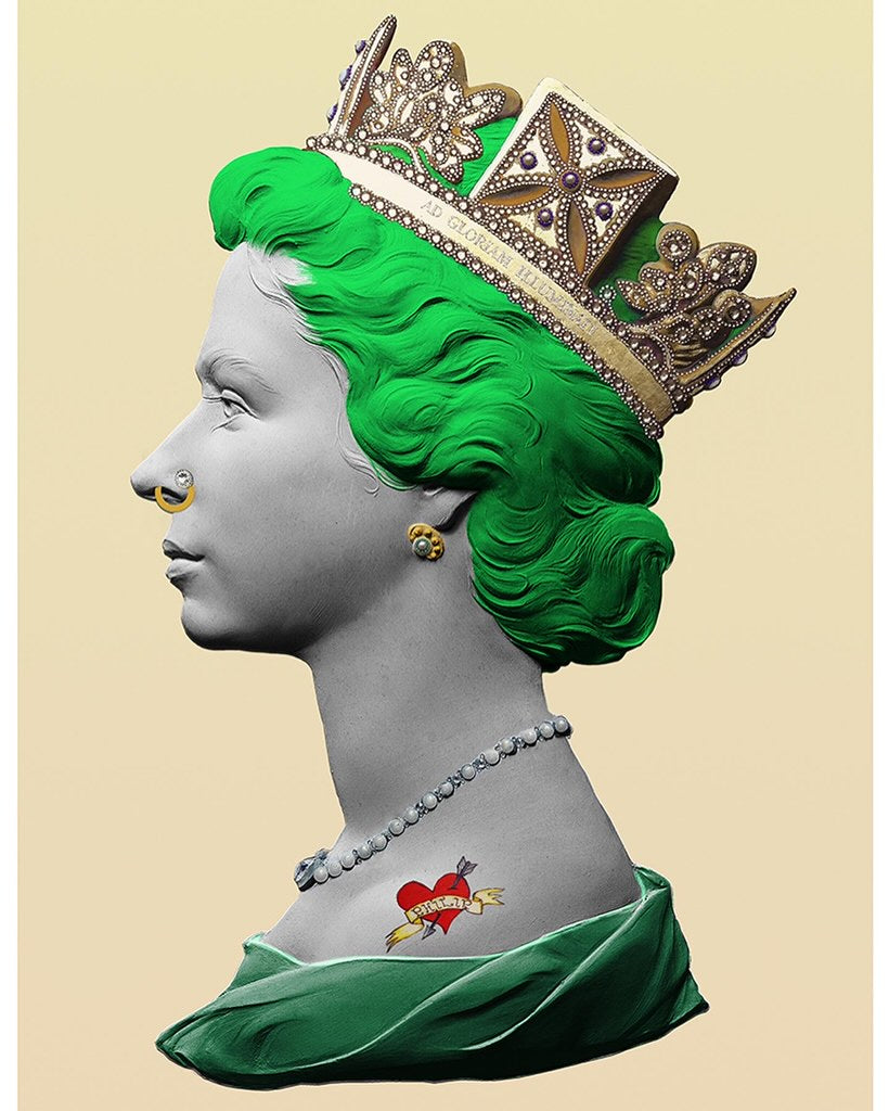 Illuminati Neon - Green Punk Queen Large (Framed)