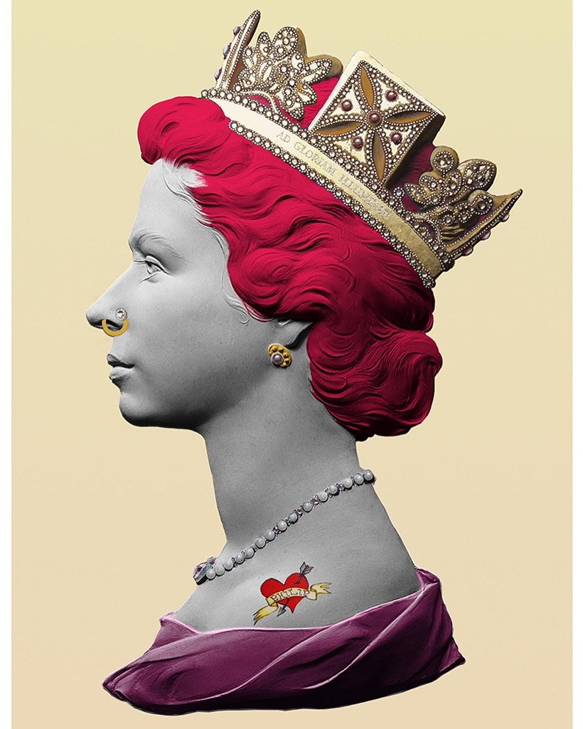 Illuminati Neon -  Red Punk Queen (Framed) Large