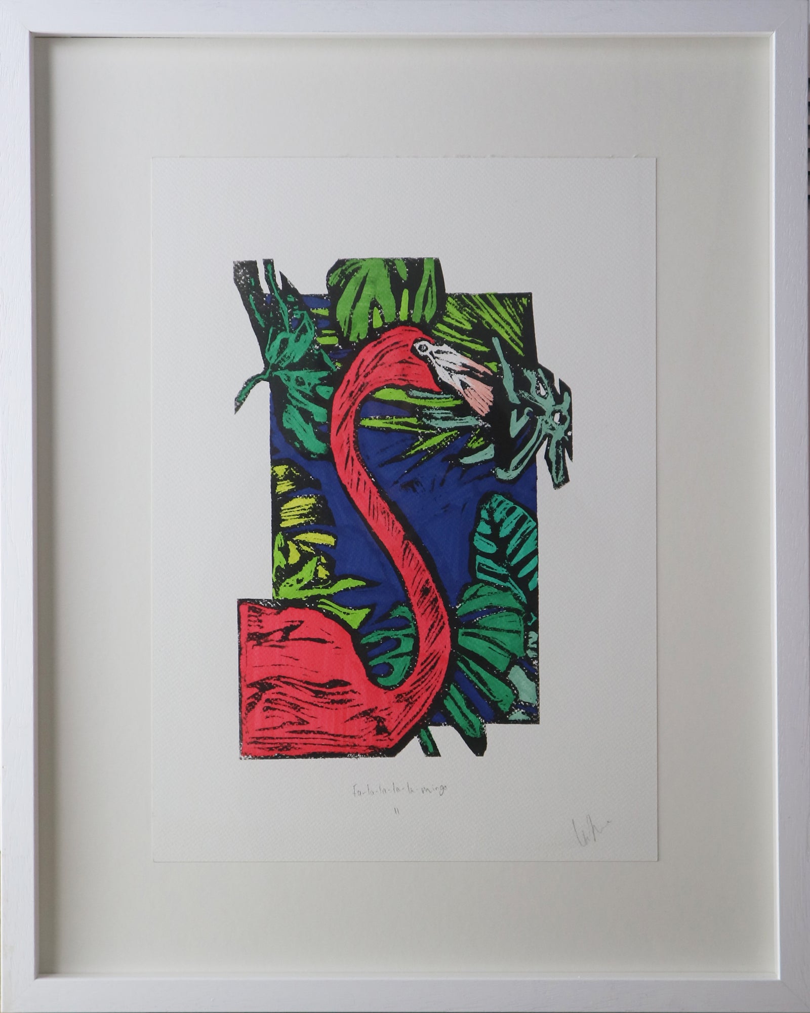 Lee Ellis - Fa-la-la-la-la-mingo (11) (Framed)