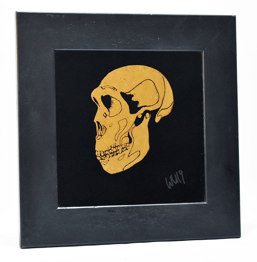 Will Wright - Mimir Large- Gold Glass - Framed