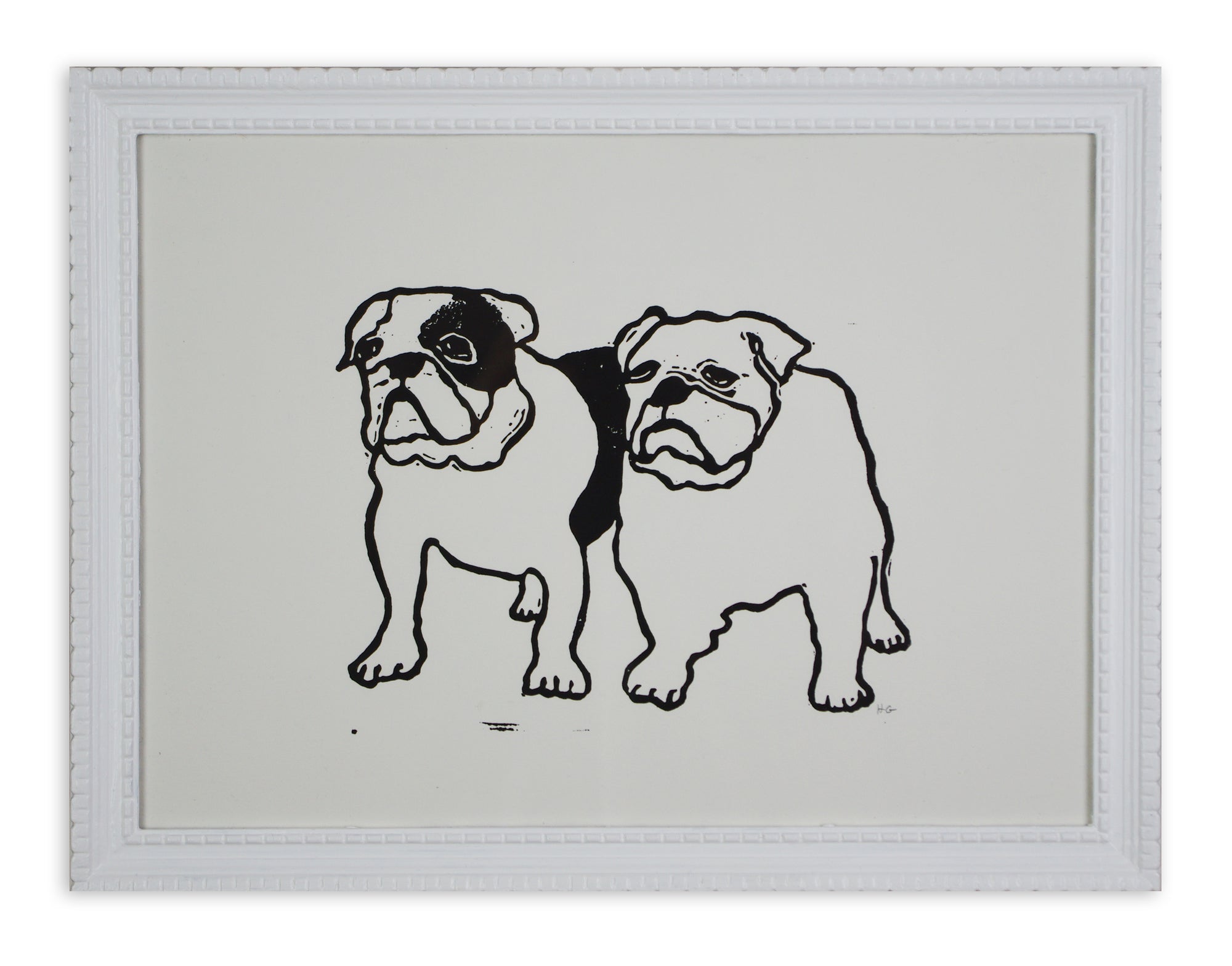 Hugo Guinness - Mr and Mrs Bulldog (Framed)