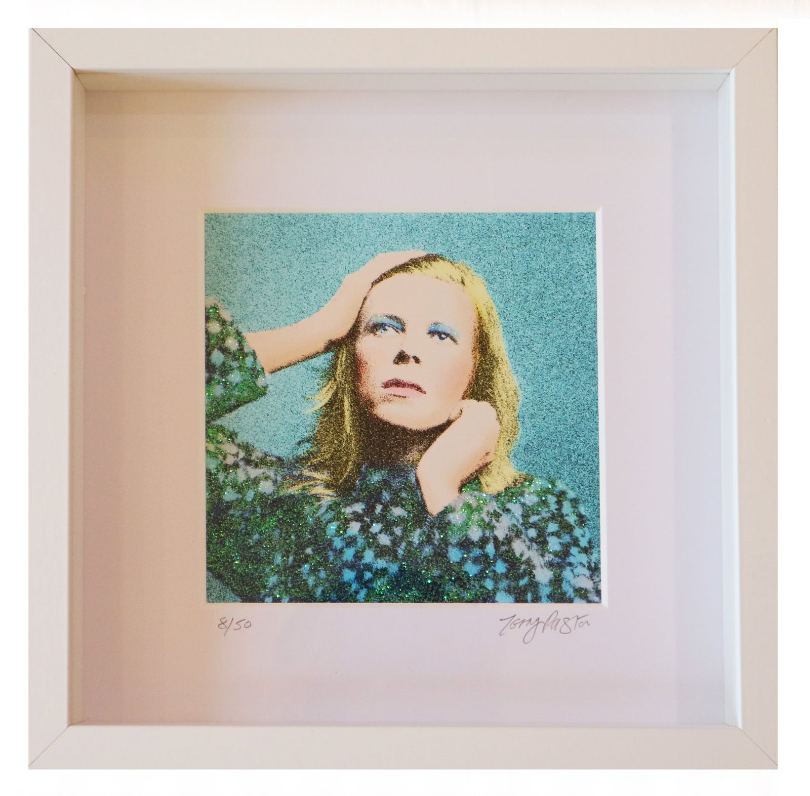Terry Pastor - Oh! You Pretty Things Bowie (Blue - FRAMED SMALL)