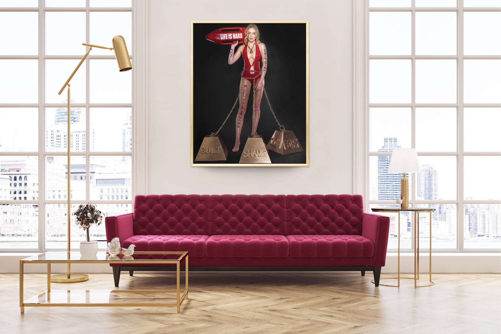 Naomi Wallens - Save Yourself - Original Photographic Work - Custom Gold Leaf frame