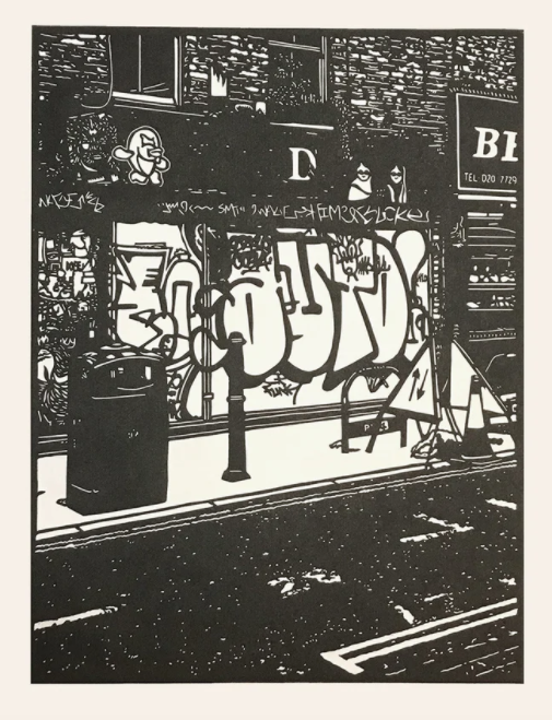 Callum Russell - Brick Lane (Linocut)