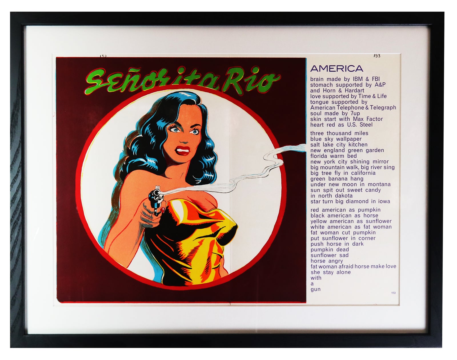 Mel Ramos - One Cent Life - Señorita Rio (Framed)