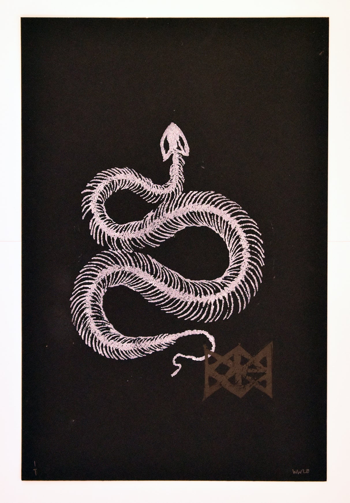 Will Wright - WYRM - Large scale white and black with runecharm