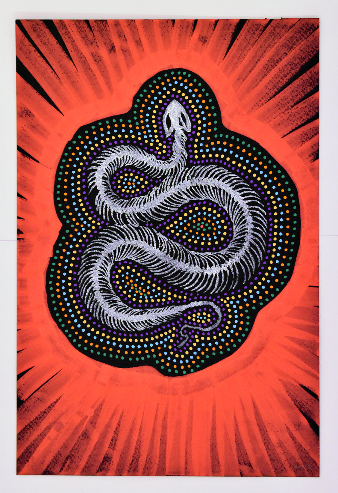 Will Wright - WYRM - Hand Finished POSCA Marker - Red Paint - Large