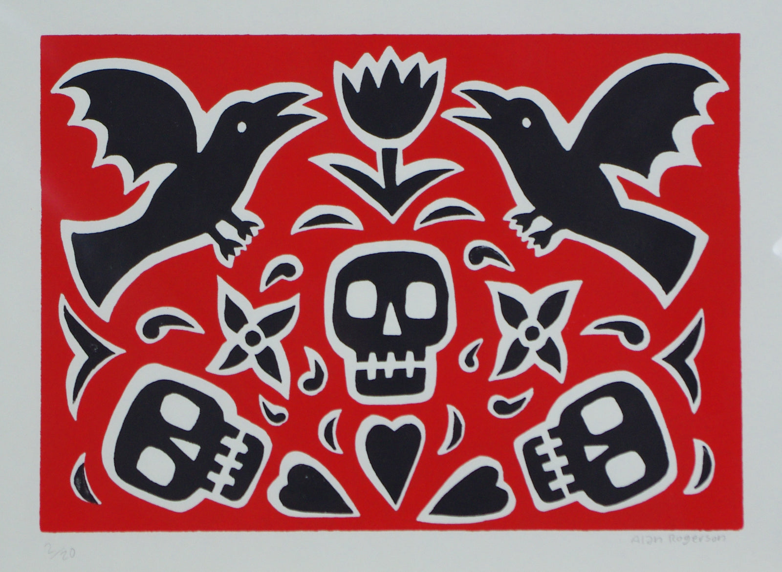 Alan Rogerson - Untitled (Skulls & Crows)