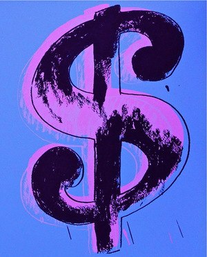 Andy Warhol / Sunday B Morning - Dollar Sign (Blue / Pink)