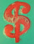 Andy Warhol / Sunday B Morning - Dollar Sign (Green / Red)