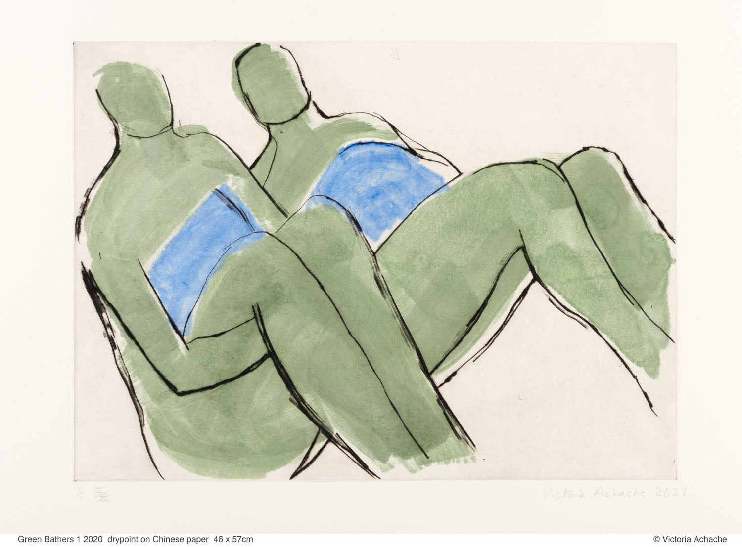 Victoria Achache - Green Bathers 1