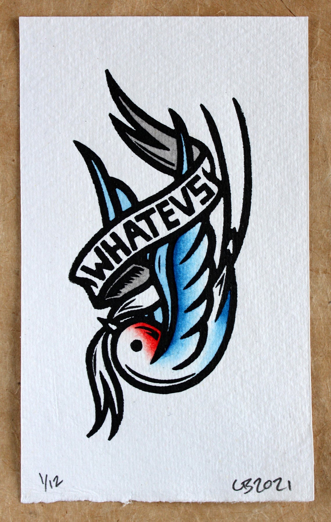 Chris Bourke - Whatevs - Hand Coloured