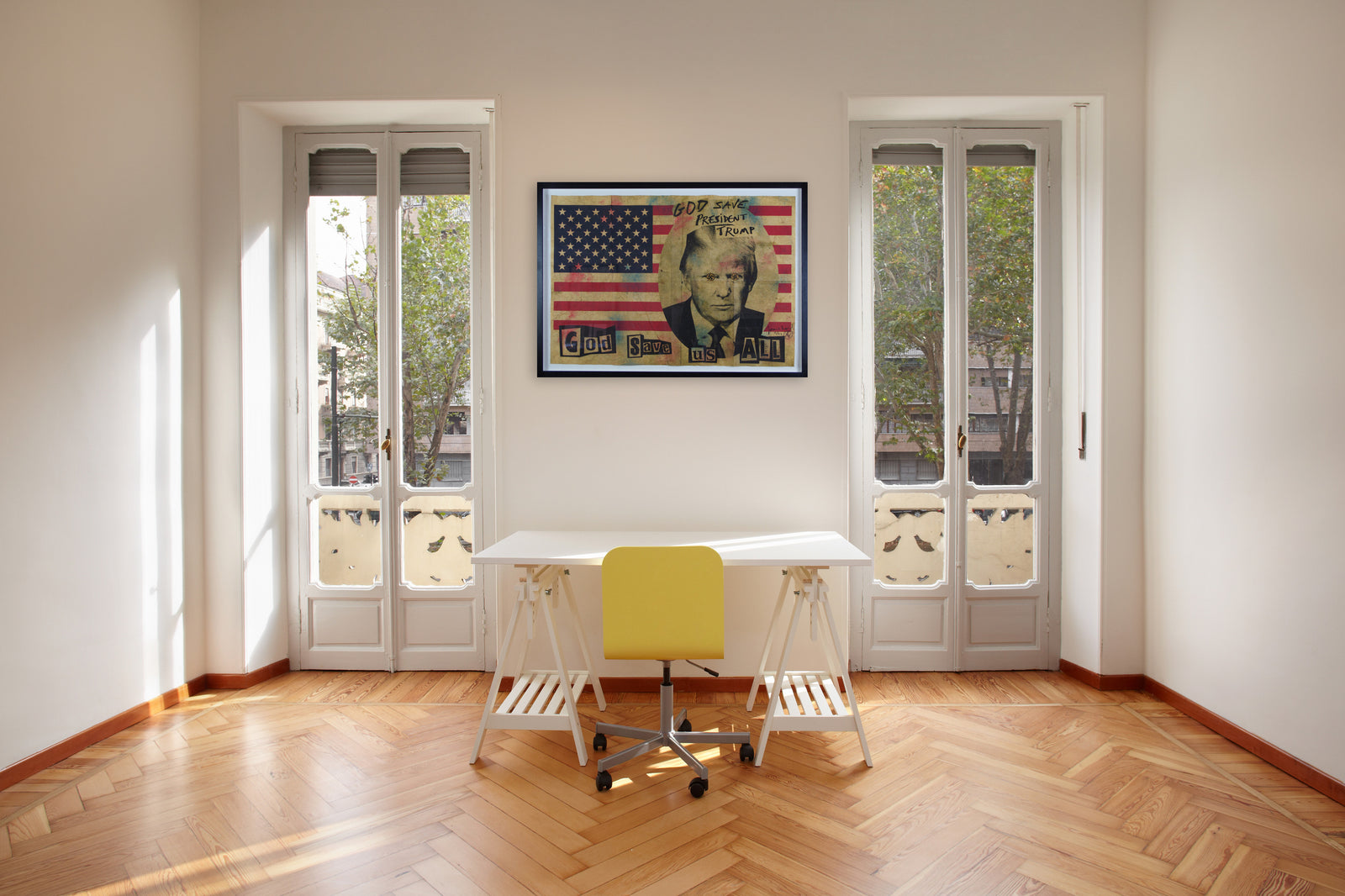 Jamie Reid - God Save us all (Trump) (Framed)