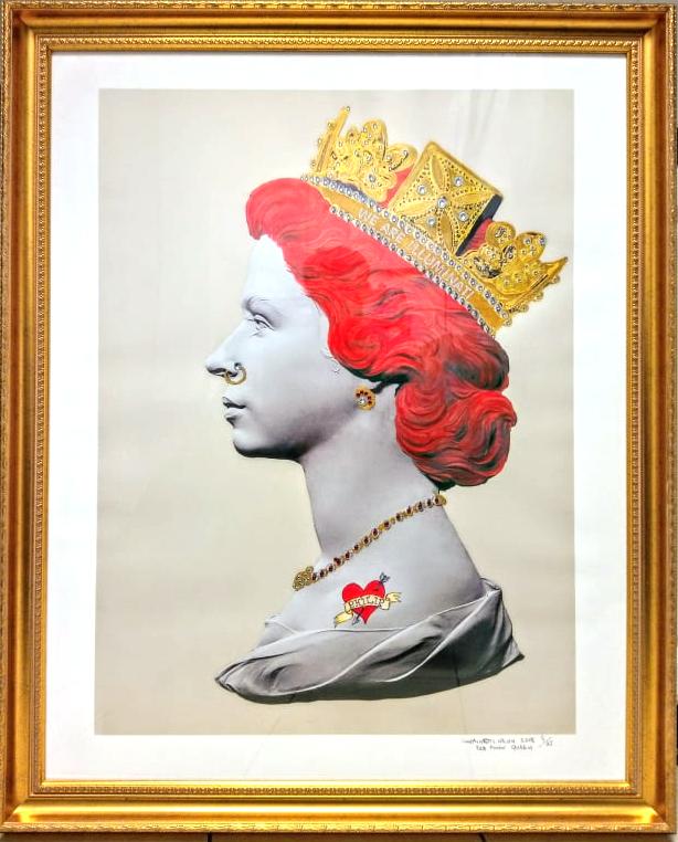 Illuminati Neon -  Red Punk Queen (Framed) Large