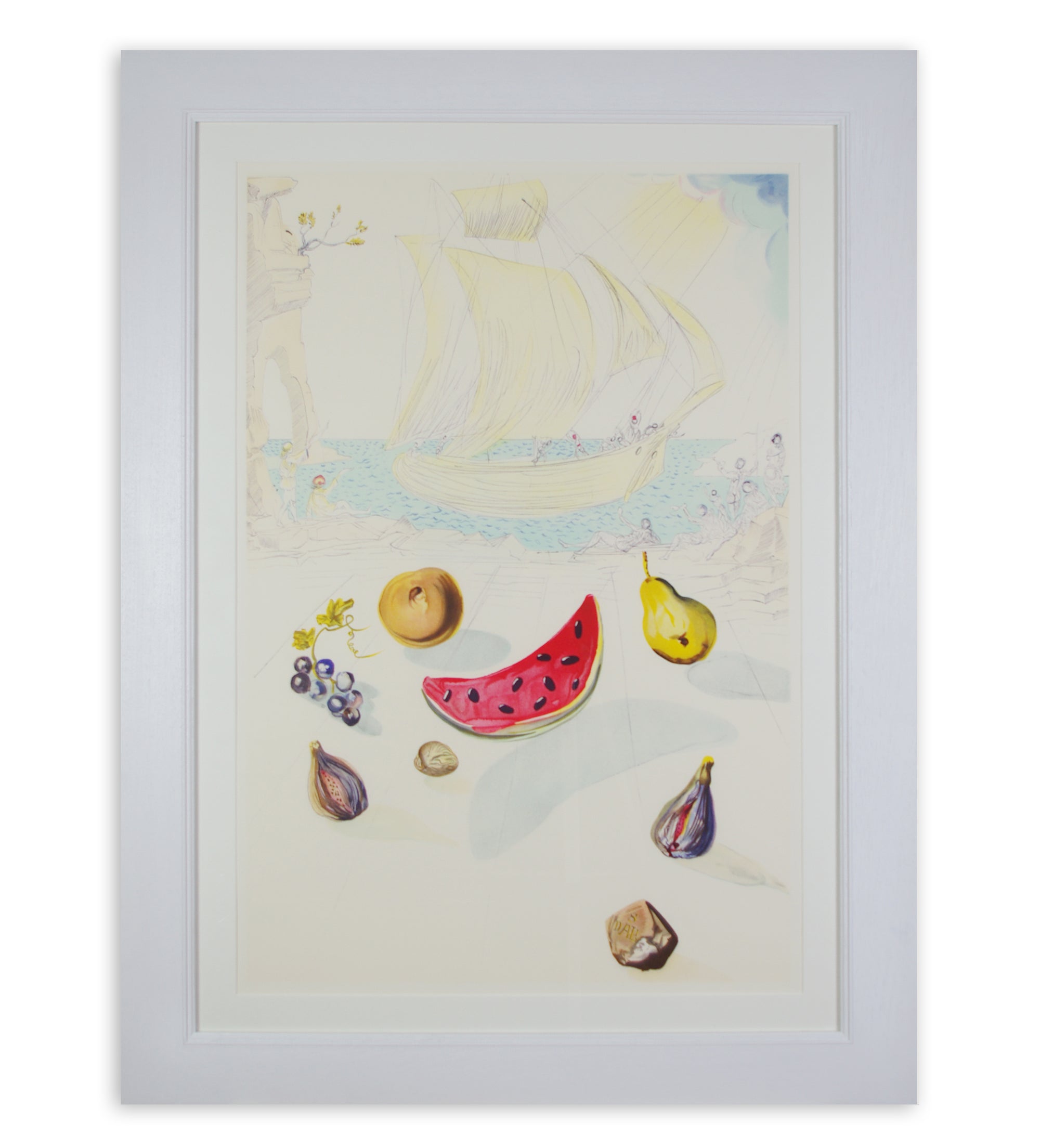 Salvador Dali - Ship & Fruit (Framed)