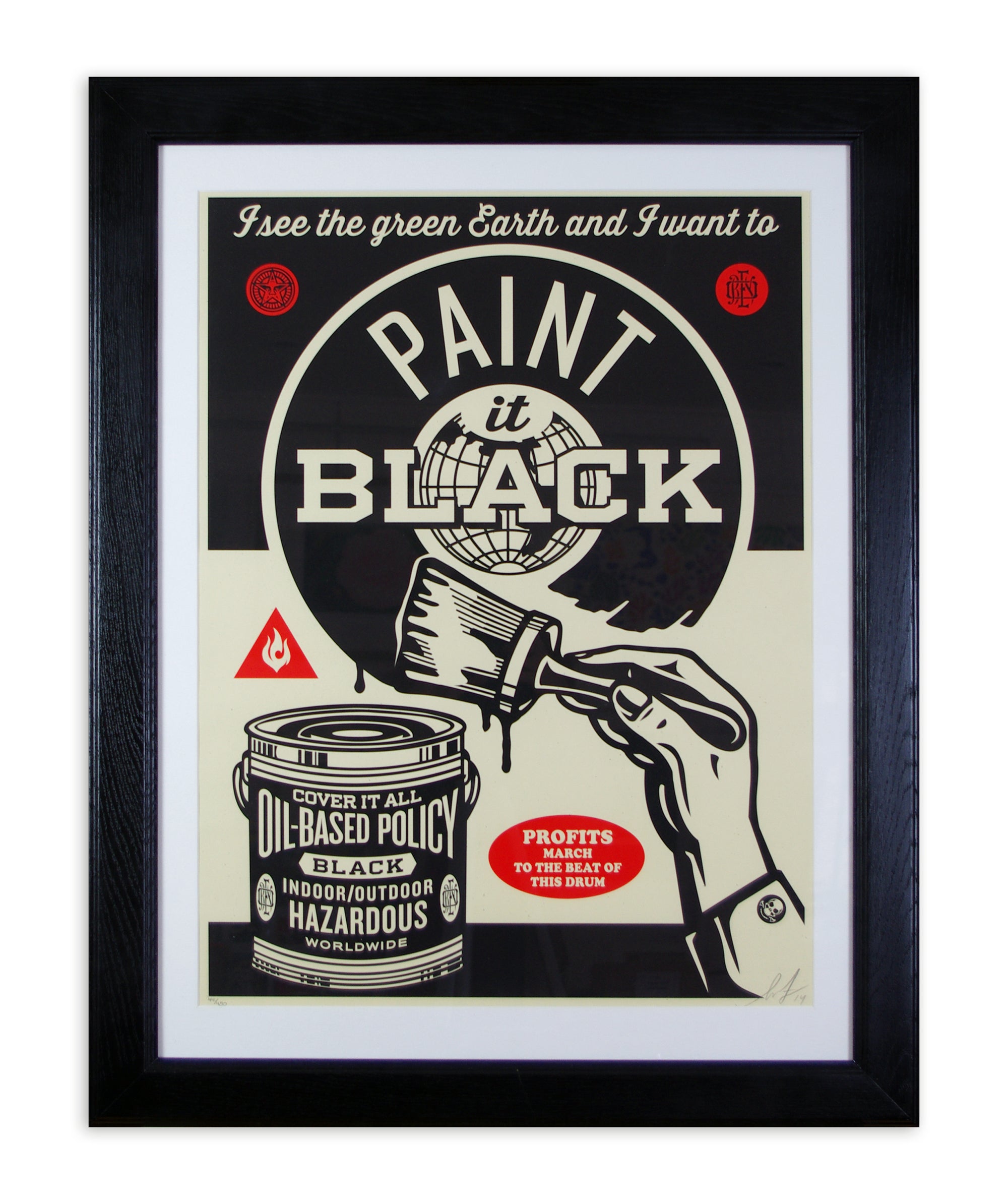 Shepard Fairey - Paint it Black - OBEY (Framed)