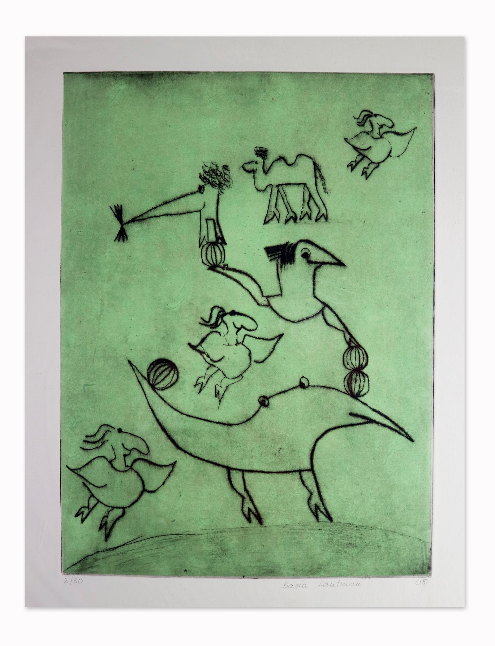 Basia Lautman - Untitled (Green Etching)